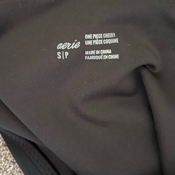 Aerie Cut Out One Shoulder One Piece Swimsuit S Black - Picture 5 of 8